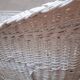 Wicker and painted wood baby cradle