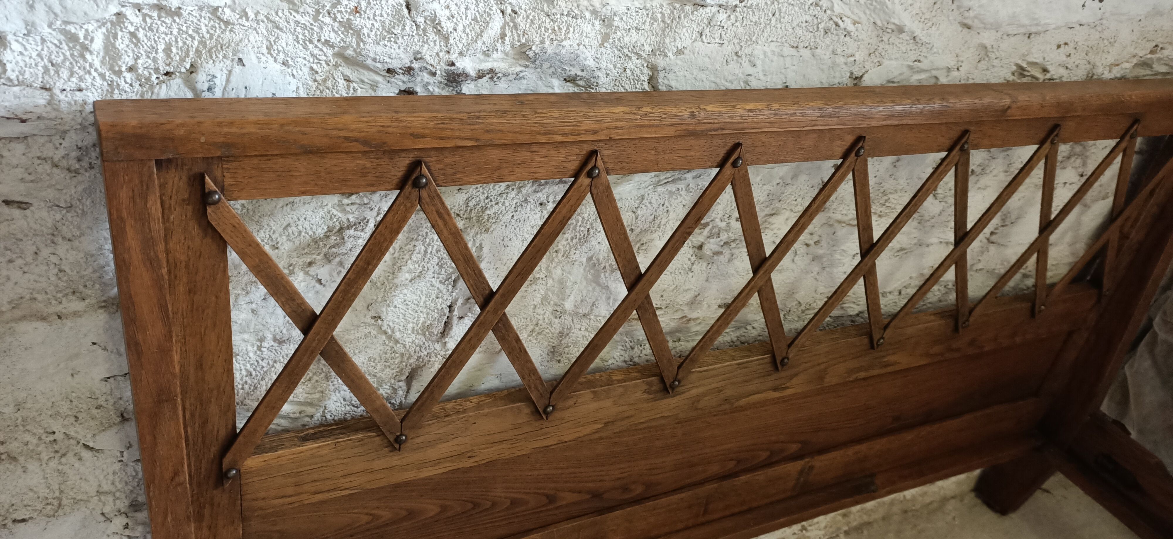Old vintage braces bed