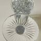 Tulip-shaped single-flower vase. Bohemian crystal. Stars/crosses, 21 cm