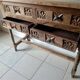 Antique Spanish hand-carved console table