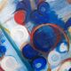 Abstract painting signed by André Meunier, modernist, design.