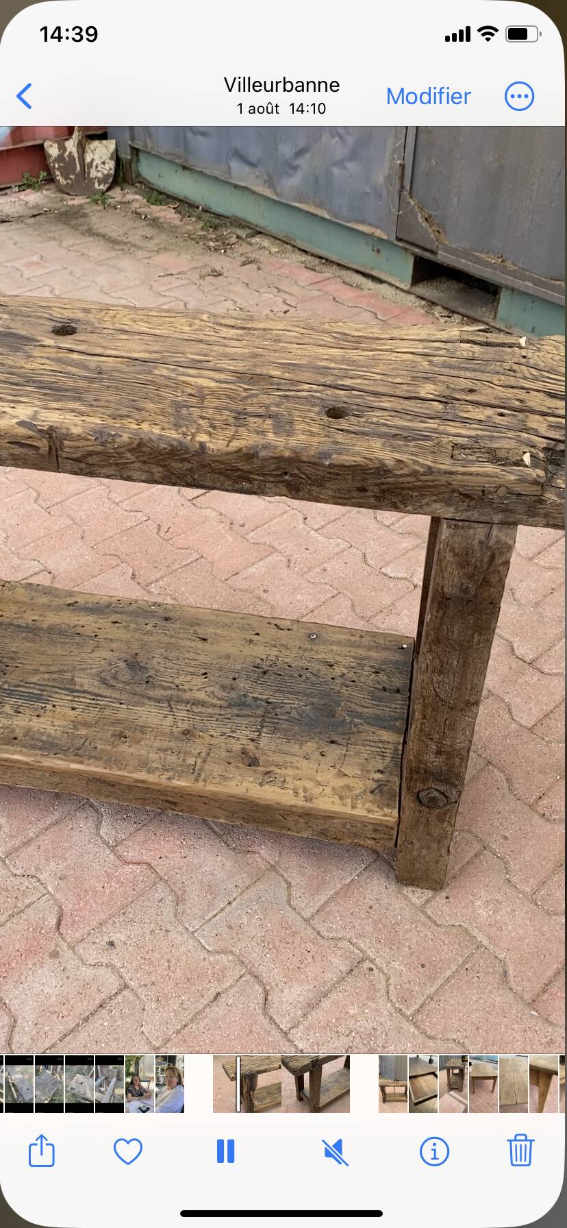Old carpenter's workbench