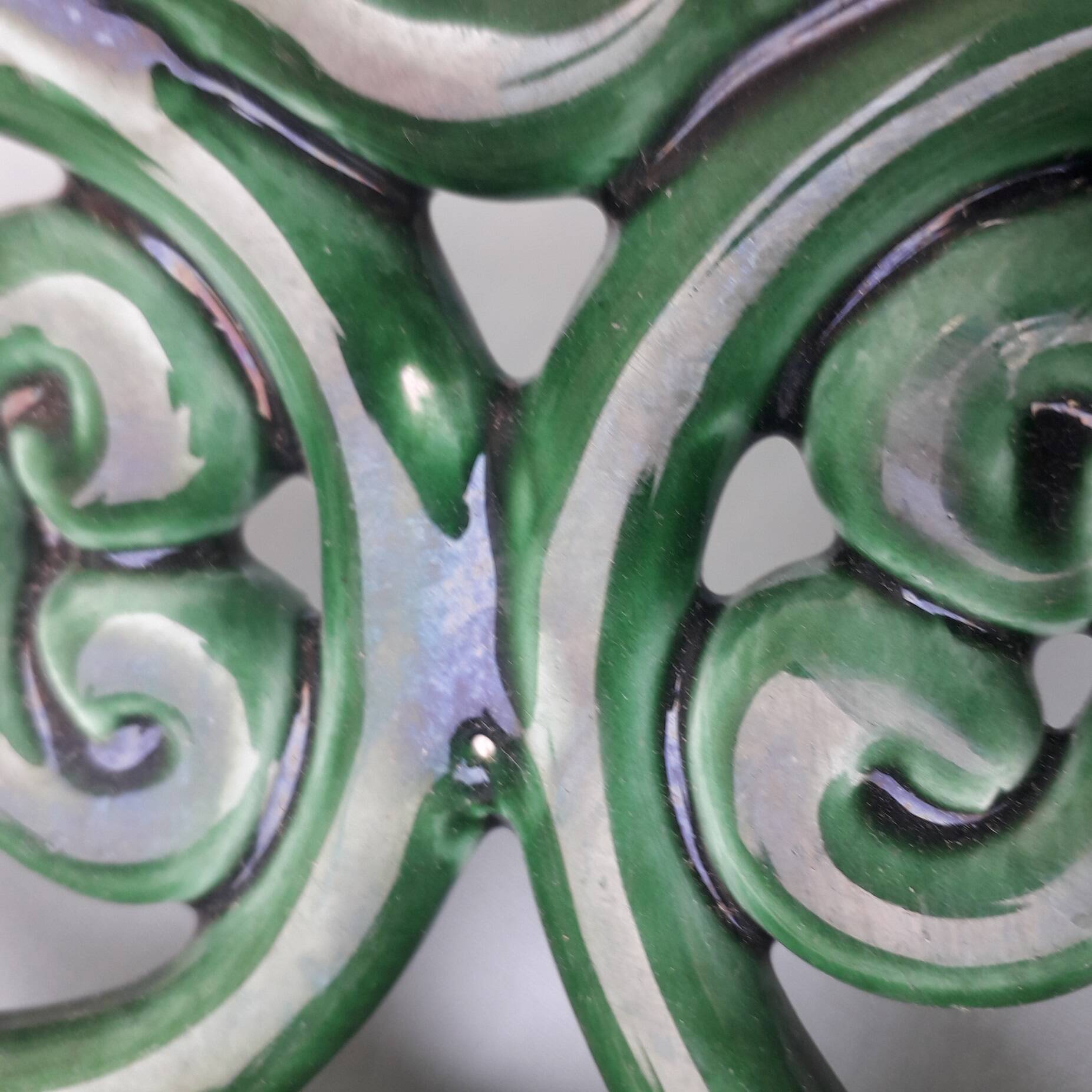 Green ceramic bowl