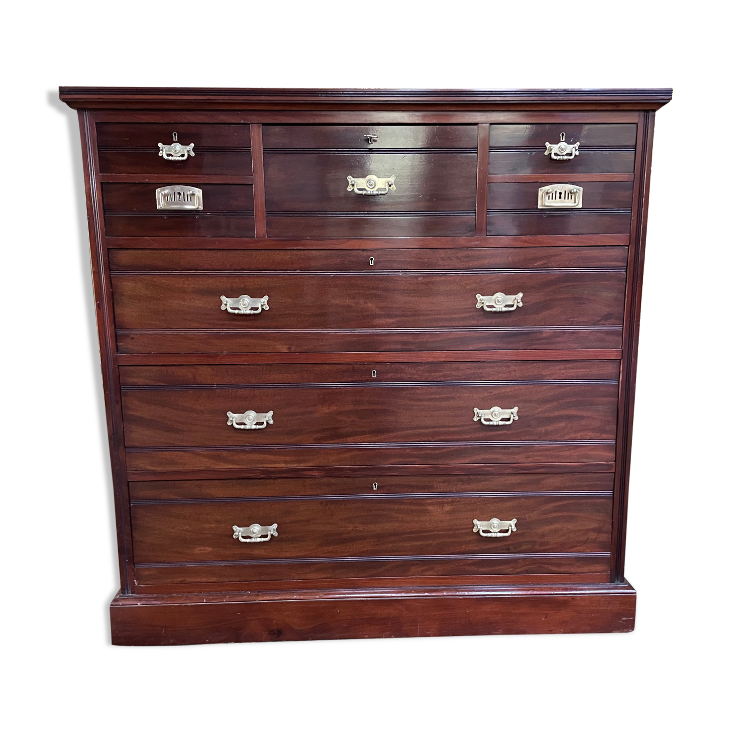 Restored mahogany boat marine chest of drawers