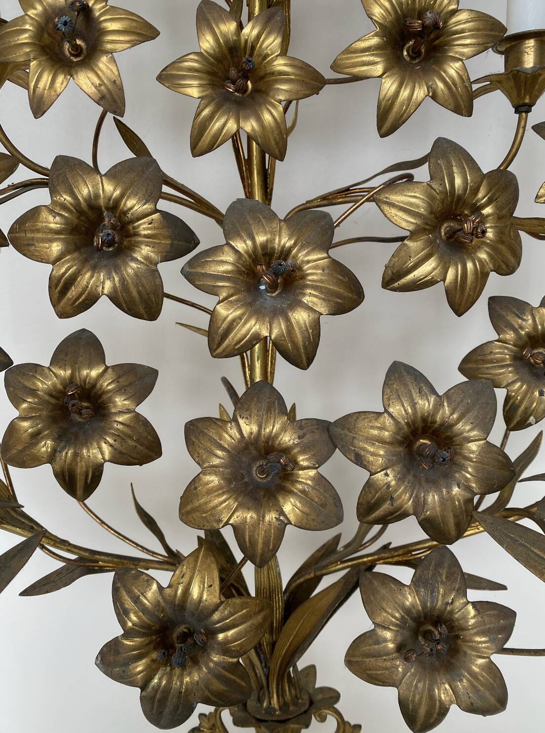Pair of French brass church candelabras dating from the early 20th century