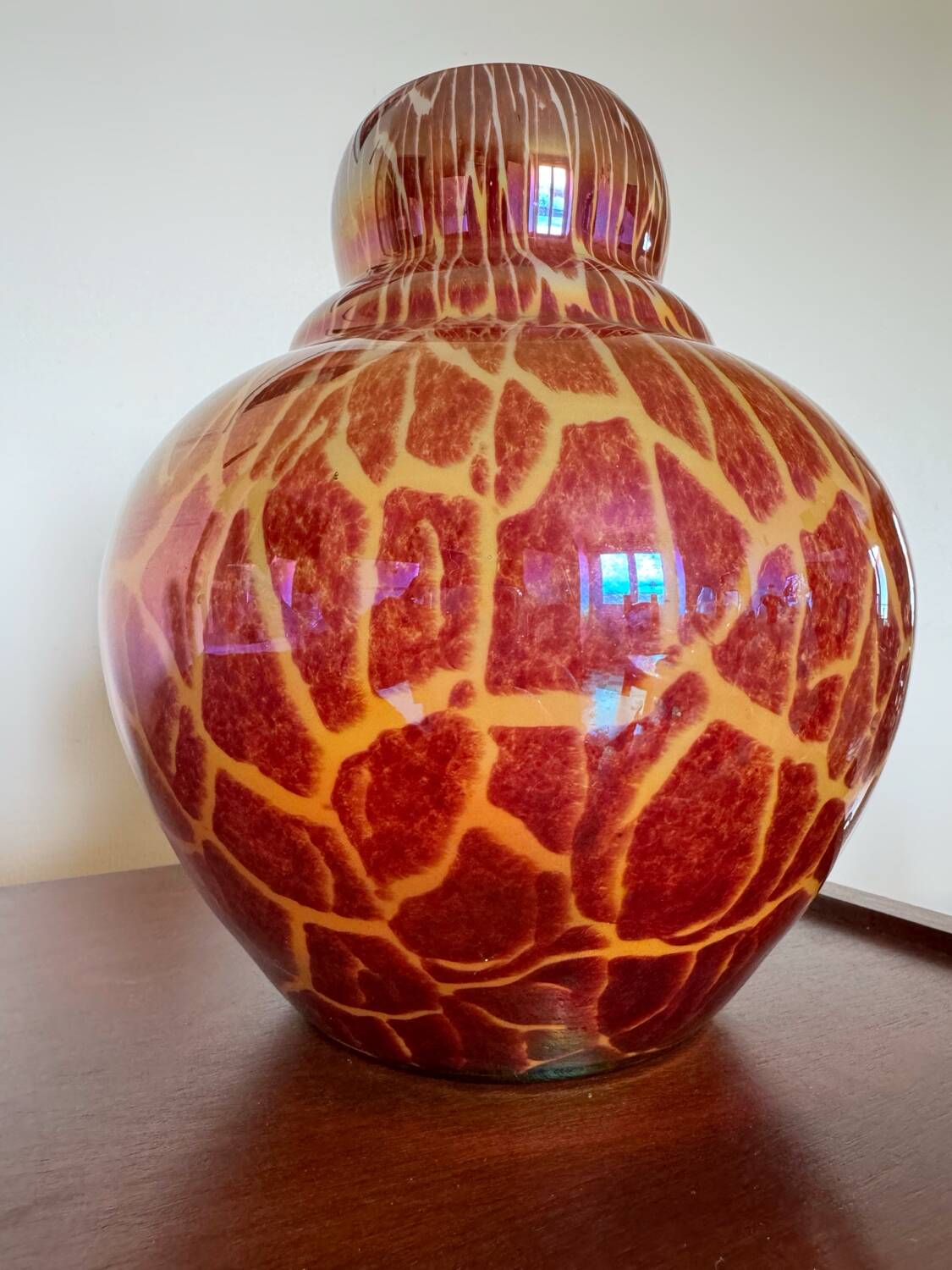 Art Deco iridescent glass vase, Germany