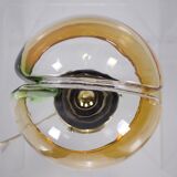 Kaiser brass lamp & amber glass