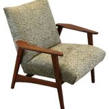 Vintage teak mid century armchair