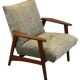 Fauteuil en teck vintage du milieu du siècle