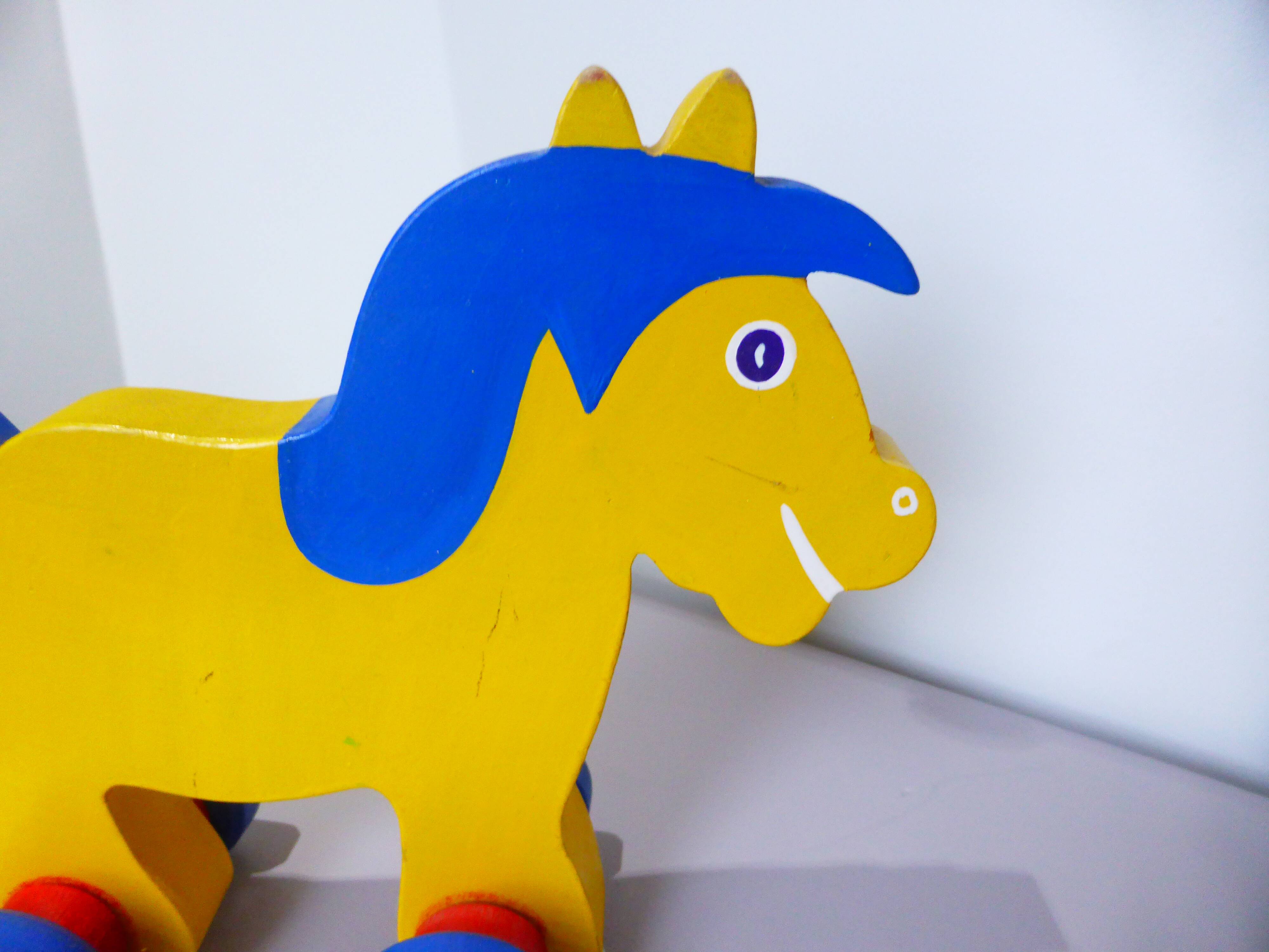 jouet en bois vintage à tirer