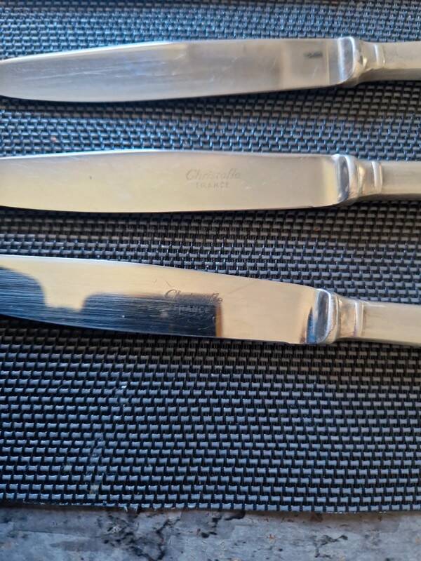 7 silver-plated Christofle knives for Air France
