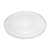Big plat in porcelaine of Limoges white gold net, brand green star