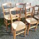 Series of 6 chairs mulched bottoms