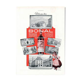 Affiche vintage années 30 Bonal 30x40cm