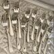 Dessert service 12 forks 1 silver metal shovel net model