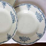 4 assiettes creuses en terre de fer de St Amand