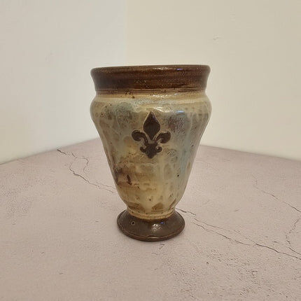 Small stoneware vase by Marcellus Aubry from Bouffioulx, Belgium.