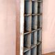 Bookcase - shelf 15 Burmese teak lockers with blue inner patina blue blue interior