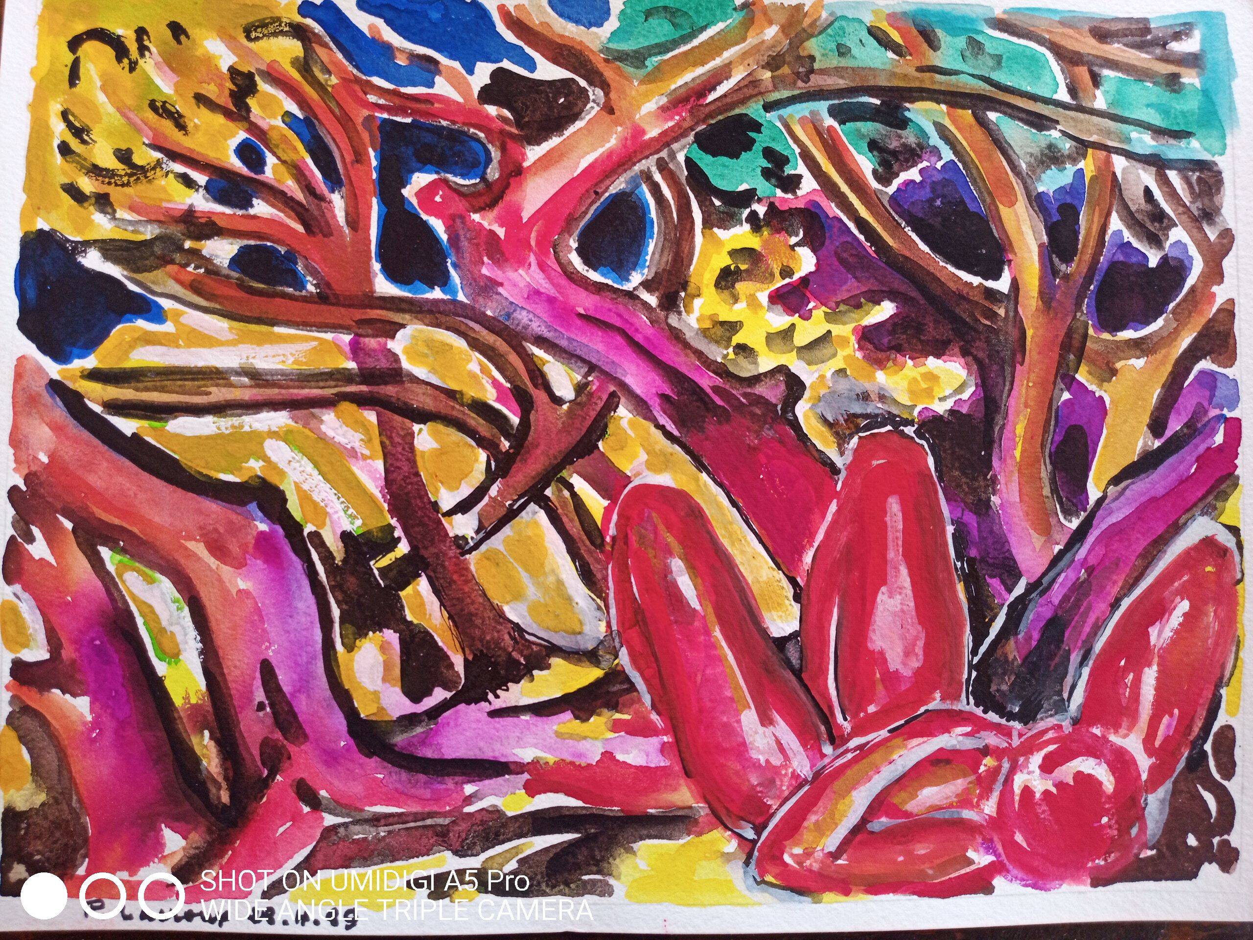 Pierre Lacroux (1909-1993) Gouache on paper 24 x 32 cm - from 1989 - (284)