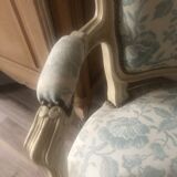 Armchair and its footrest Louis XV style