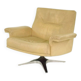 Fauteuil De Sede DS-35 en cuir crème, Suisse années 1970