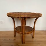 Table basse rotin