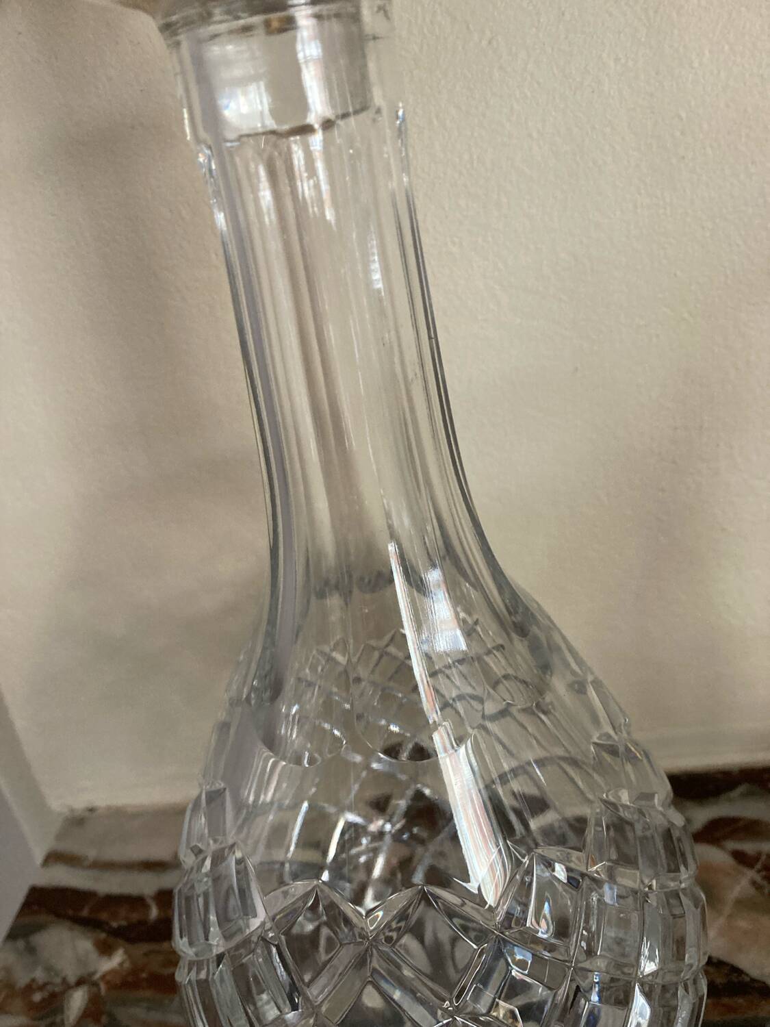 Cut crystal carafe