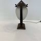 Sculptural Art Deco Table Lamp With Frosted Glass Shade, 1930s