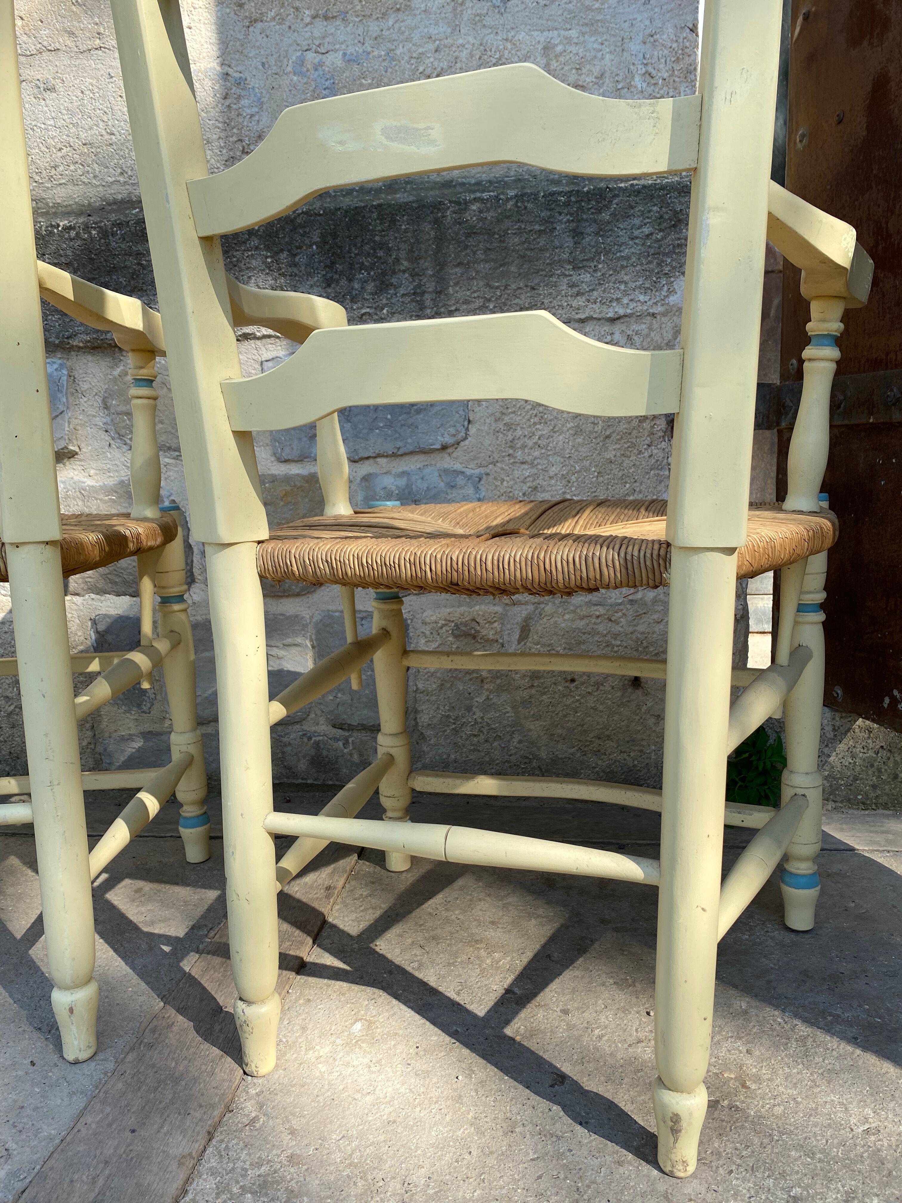 Pair of mulched armchairs Provence