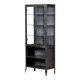 Armoire médical vintage en verre et fer, 1950s