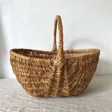 Woven wicker basket
