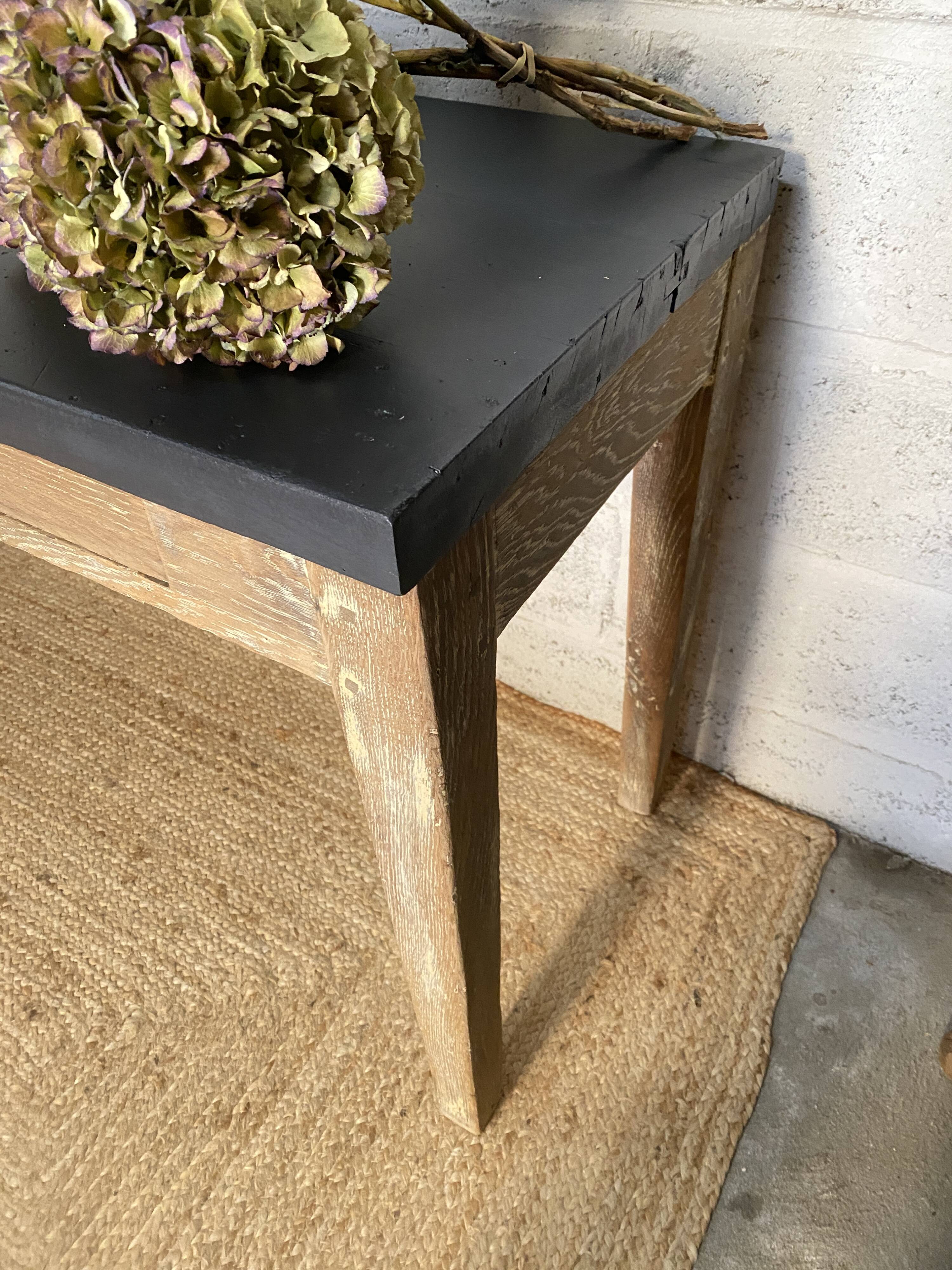 Antique workbench console