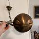 Vintage Space Age Italian Modernist Brass Gold Chandelier