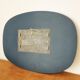 Two-coloured blue and silver Italian mirror - 71x51cm