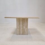 Italian coffee table in travertine, 1980s