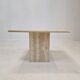 Italian coffee table in travertine, 1980s