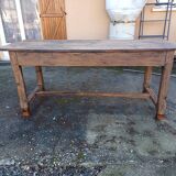 19th century country farm table in oak