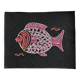 Poisson brodé multicolore 