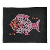 Multicolor embroidered fish