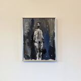 1973 Peinture à l’huile nue suédoise moderne du milieu du siècle « Dans l’ombre », encadrée