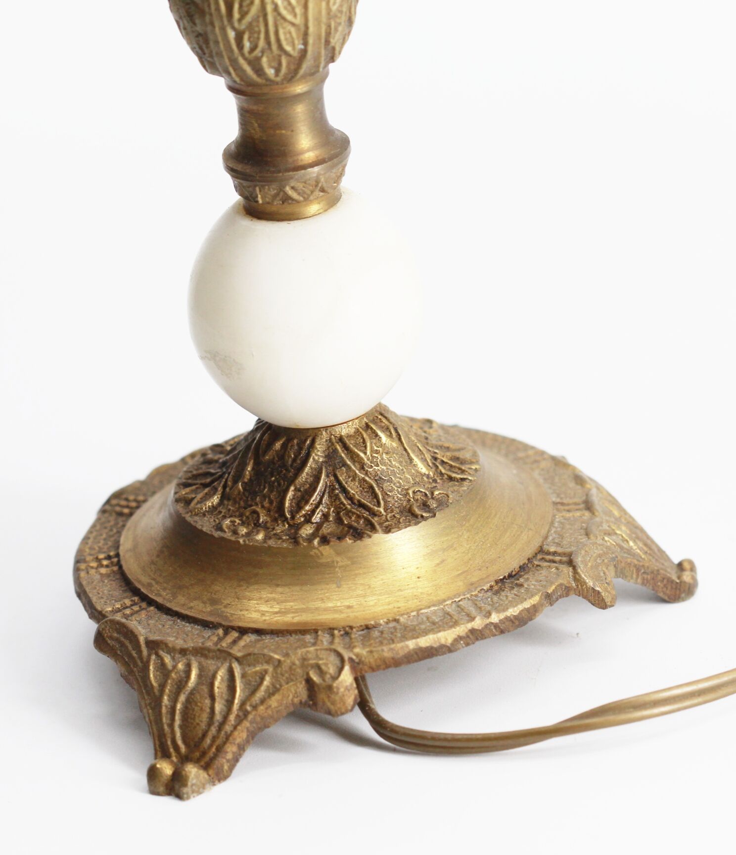 Vintage brass lamp foot