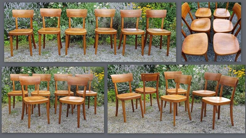 Set 6 chairs bistro Horgen-Glarus Switzerland 60s