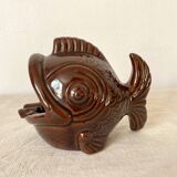 Vintage ceramic zoomorphic fish ashtray