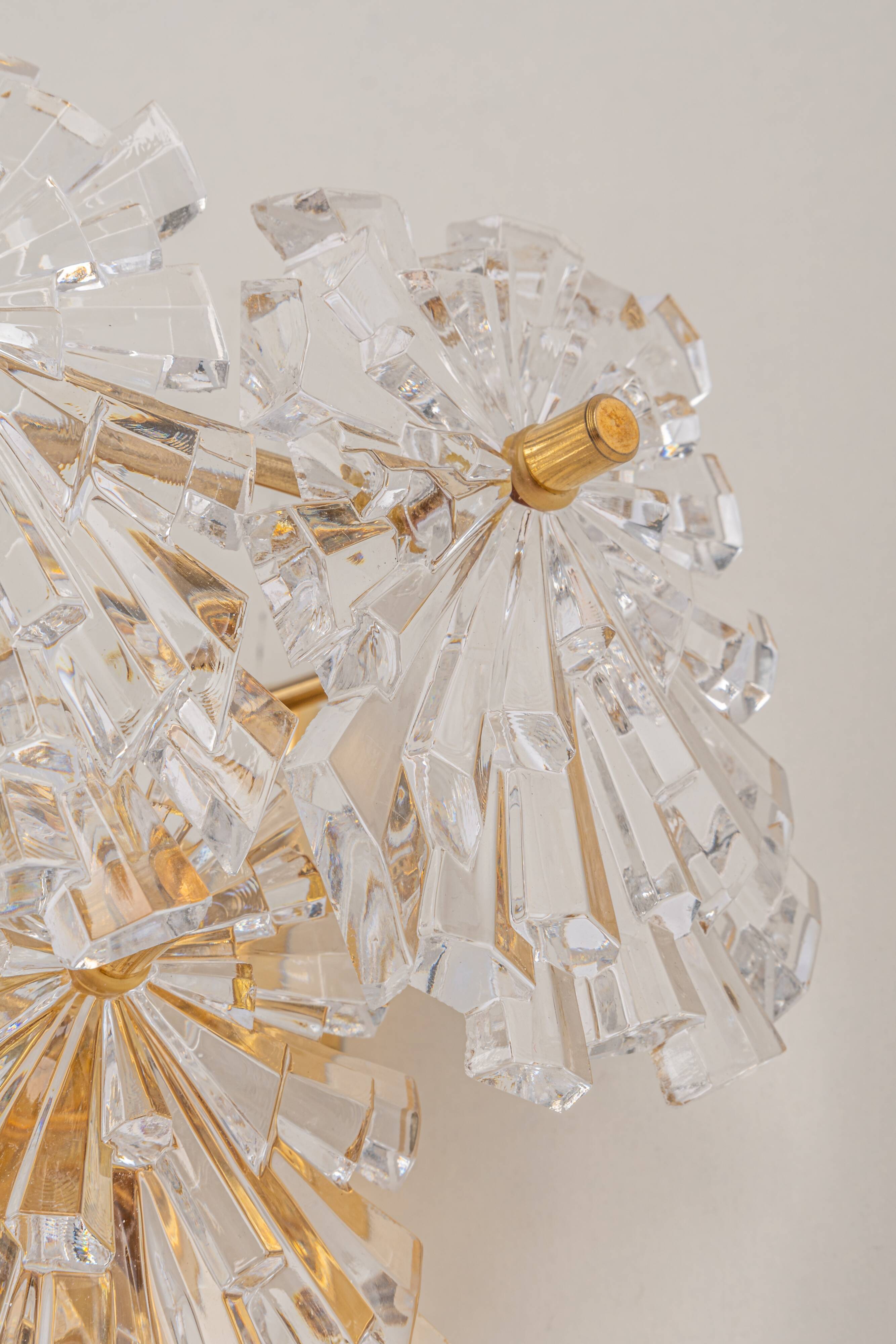 Wonderful Pair of Crystal Sconces by Kinkeldey, Germany, 1970s