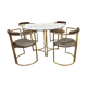 Vintage brass dining room set by Belgochrom, 1970s