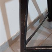 Tabouret métal & bois dans le style de Rowac années 1950/60. industriel