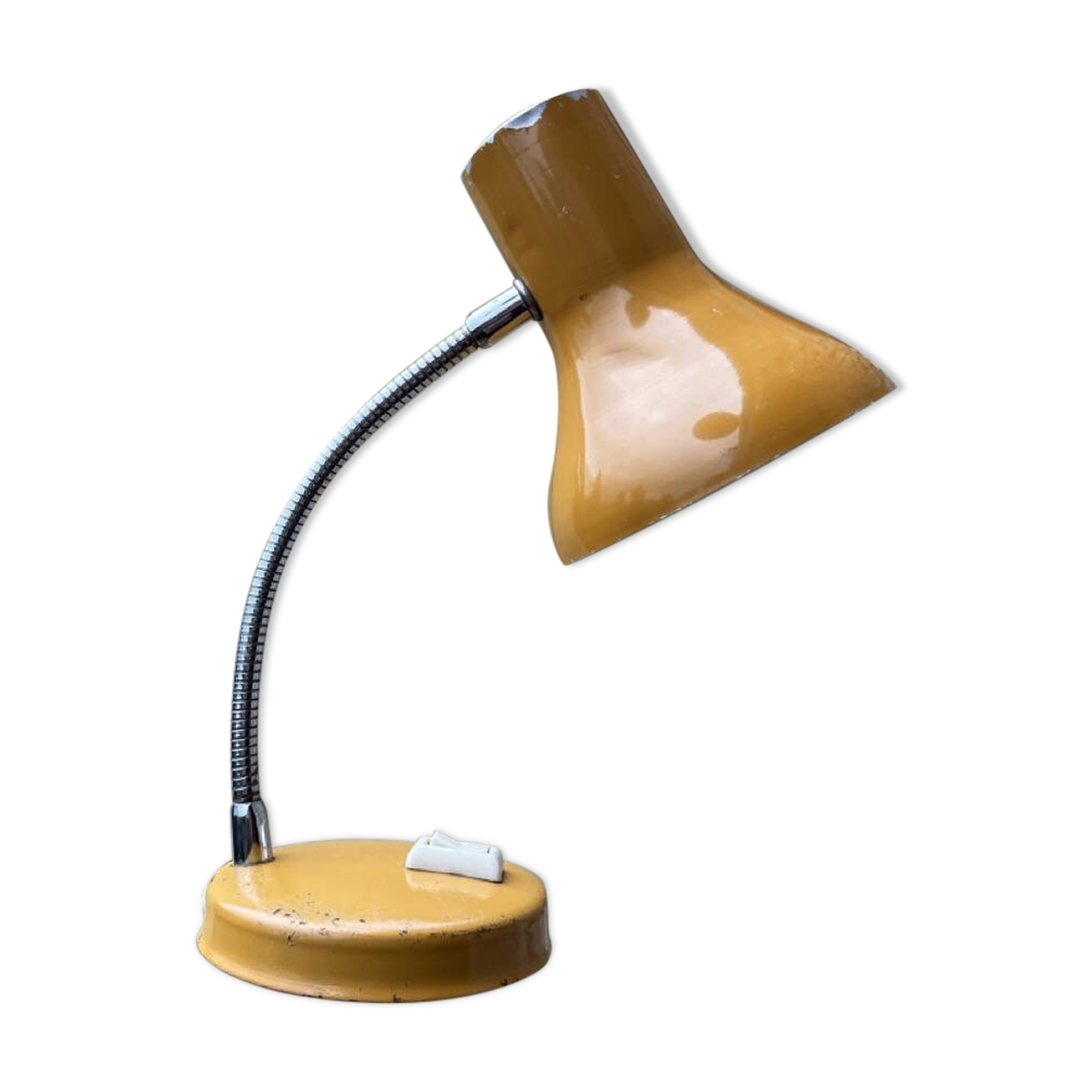 Bedside desk lamp, aluminium, vintage anni '50, italia