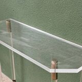 Console, altuglass, 1970s, in the style of Charles Hollis Jones.