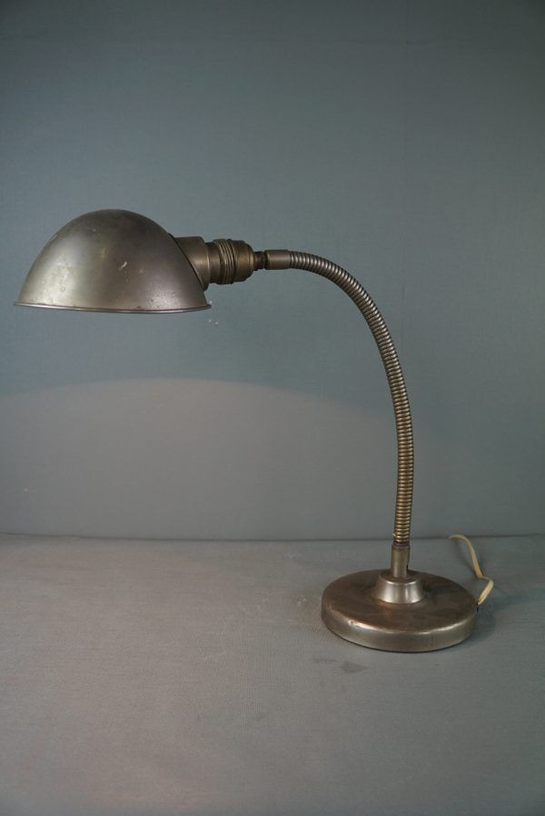 Vintage Metal Gooseneck Desk Lamp