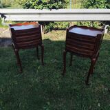 Louis XV style bedside table in cherry wood.